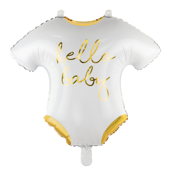 PartyDeco Folienballon Baby Strampler, 51 cm – Hello Baby