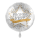 Premioloon Folienballon Frohes Fest – Weihnachtsstern, 43 cm, Weiß/Gold