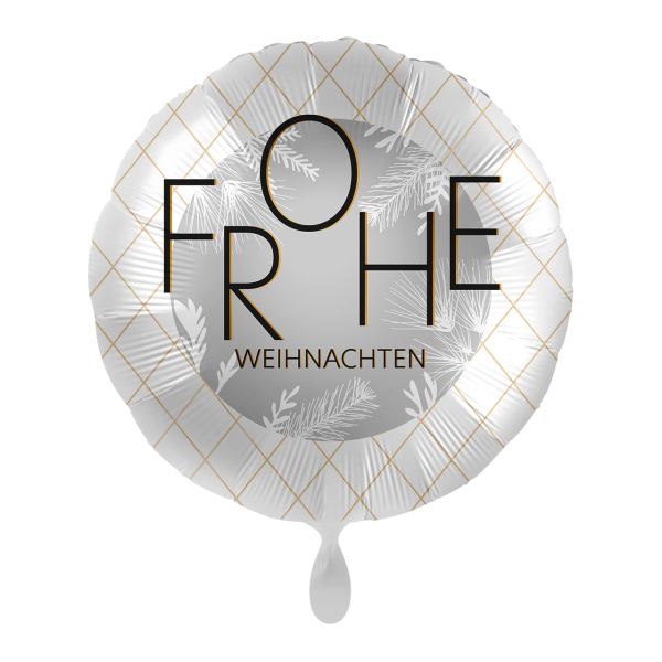 Premioloon Folienballon Simply Christmas, Ø 43 cm – Mehrfarbig