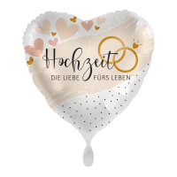 Premioloon Herz-Folienballon 43 cm „Hochzeit...