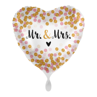 Premioloon Herz-Folienballon 43 cm „Mr. &...
