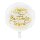 PartyDeco Folienballon Happy Birthday To You 45 cm – Weiß/Gold
