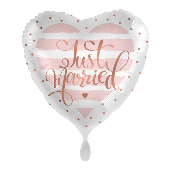 Folienballon Just Married Rose