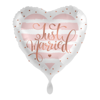 Folienballon Just Married Rose