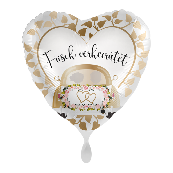 Folienballon Just Married Weddingcar