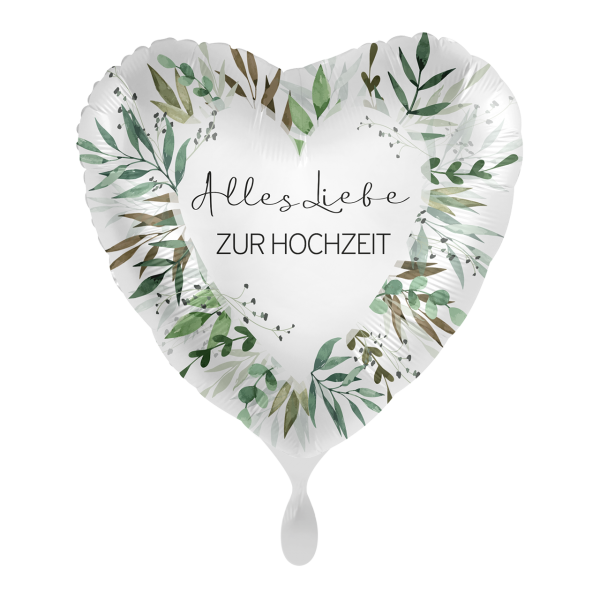 Folienballon Natural Greenery Wedding