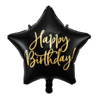 PartyDeco Folienballon Stern „Happy...