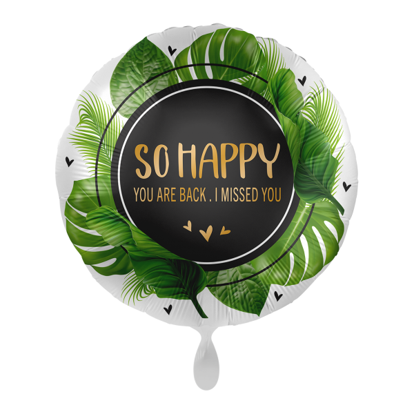 Folienballon Welcome Palm Leaves