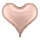 1 Ballon XXL - Herz - RoseGold