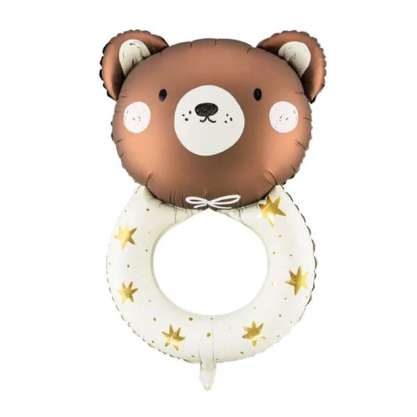 PartyDeco Folienballon XXL Teddy-Rassel, 88 cm