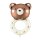 PartyDeco Folienballon XXL Teddy-Rassel, 88 cm