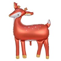 PartyDeco Folienballon XXL Happy Deer, 105 cm –...
