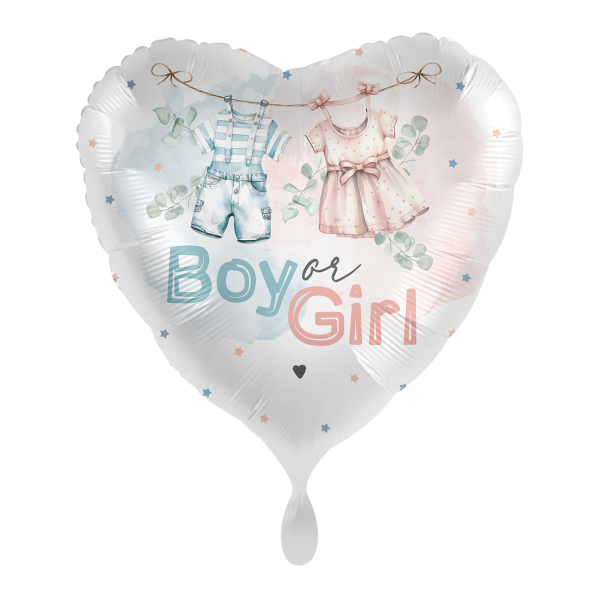 Folienballon Gender Reveal &ndash; Baby Clothes