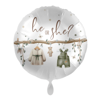 Folienballon Gender Reveal &ndash; he or she
