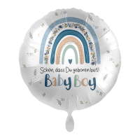 Folienballon Baby Boy &ndash; Regenbogen Boy