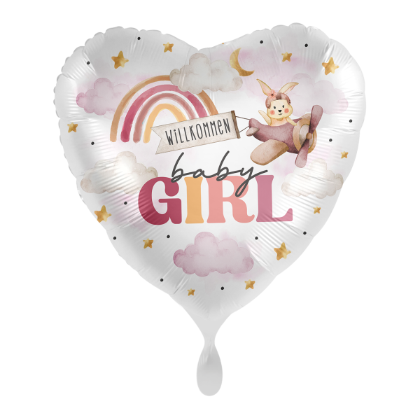 Folienballon Baby Girl – Willkommen Babygirl