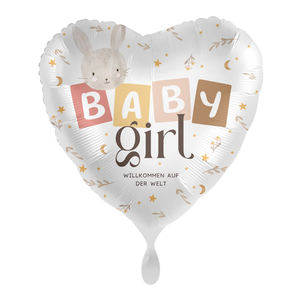 1 Balloon - Baby Girl - Willkommen auf der Welt - GER