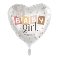 Folienballon Baby Girl &ndash; Willkommen auf der Welt