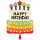 Grabo Folienballon XXL Geburtstagstorte „Happy Birthday“, ca. 61 × 48 cm