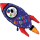 Grabo Folienballon XXL Rakete „Happy Birthday“, 102 cm