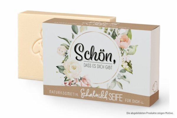 Geschenk für Dich Schafmilchseife „Schön, dass es dich gibt“ 100 g