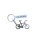 Fahrrad Flaschen&ouml;ffner Schl&uuml;sselanh&auml;nger aus Metall mit Geschenkverpackung &ndash; Silber
