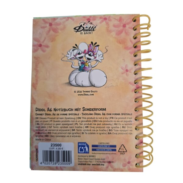 Diddl A6 Notizbuch &ndash; Spiralbindung &bdquo;Diddle is Back!&ldquo;