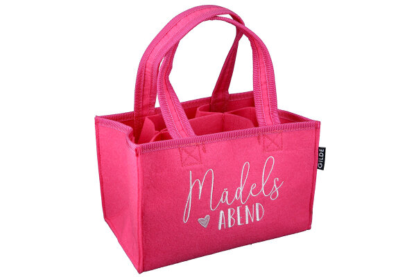 Filztasche "M&auml;delsabend" Pink