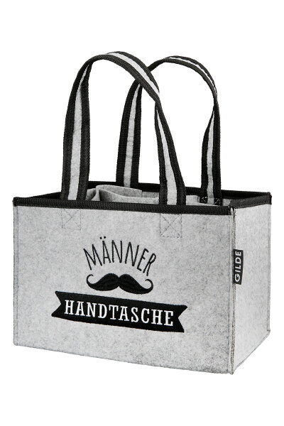 M&auml;nner-Handtasche aus Filz mit Tragegriffen