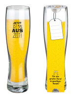 GILDE Weizenbierglas „Jetzt ist mal Auszeit!“ 500 ml