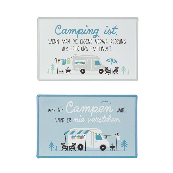 Blechschild Camping &ndash; verschiedene Motive