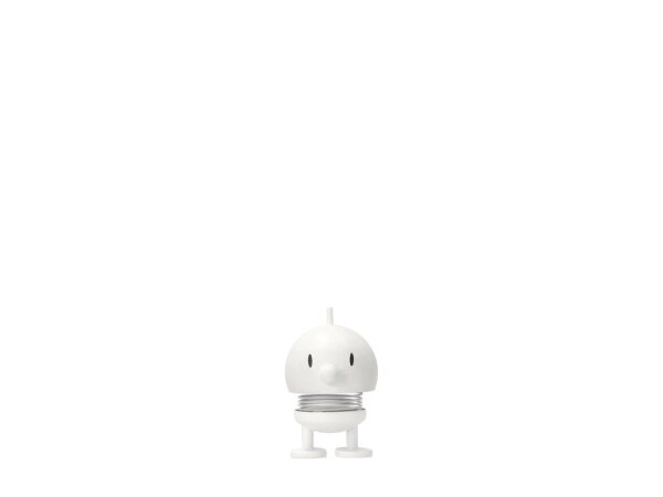 Hoptimist Bumble Mini Soft White &ndash; Wackelfigur, Wei&szlig;