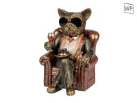 Dekofigur Affe mit Sonnenbrille 33 cm &ndash; antikgold