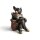 Dekofigur Bulldogge mit Sonnenbrille 33 cm – antikgold