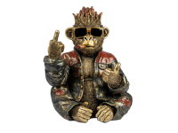 Dekofigur Rocker-Affe mit Sonnenbrille 33 cm