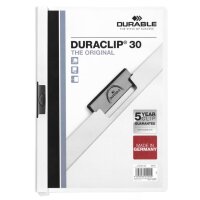 DURABLE DURACLIP Original 30 Klemmmappe DIN A4 Weiß...