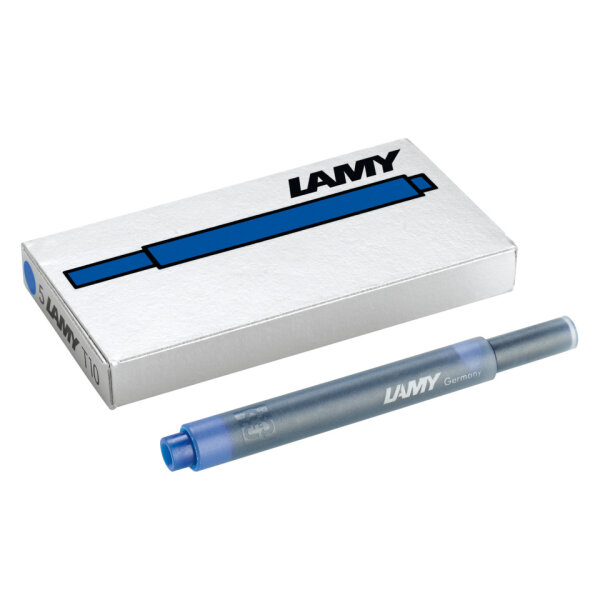 LAMY Tintenpatronen T 10, blau löschbar – 5 Stück