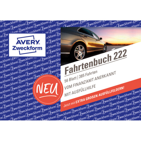 AVERY Zweckform Fahrtenbuch 222 A6 quer – für PKW