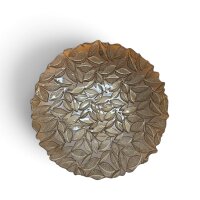 Dekoschale mit Bl&auml;tterrelief 33 cm