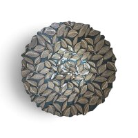 Dekoschale mit Bl&auml;tterrelief 33 cm