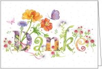 Danke (Schrift mit Blumen)