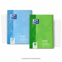 OXFORD Linkshänder-Collegeblock A4+ 80 Blatt –...