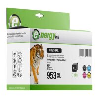energy ink Multipack HB953XL ersetzt HP 953 XL bk/c/m/y