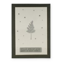 Grußkarte mit Baum- und Sternmotiv