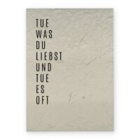 Grußkarte „Tue, was du liebst“