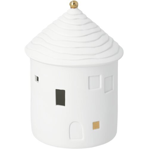 räder LED Lichthaus „Kugel“ Weiß / Gold 16,2 cm