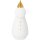 räder LED-Figur Santa im Mantel, 16,5 cm – Weiß/Gold, Porzellan