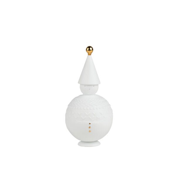 räder Wintermärchen Dekofigur Wichtel, 11,5 cm – Weiß/Gold