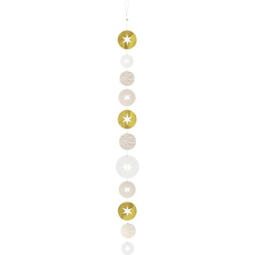 räder Kette „Kreise Goldschimmer“ Gold / Weiß / Beige 117 cm