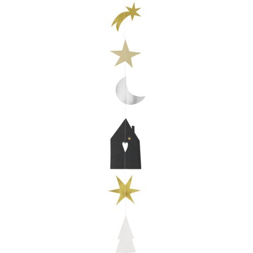 räder Kette „Winternacht“ Gold / Schwarz / Weiß / Silber 88 cm